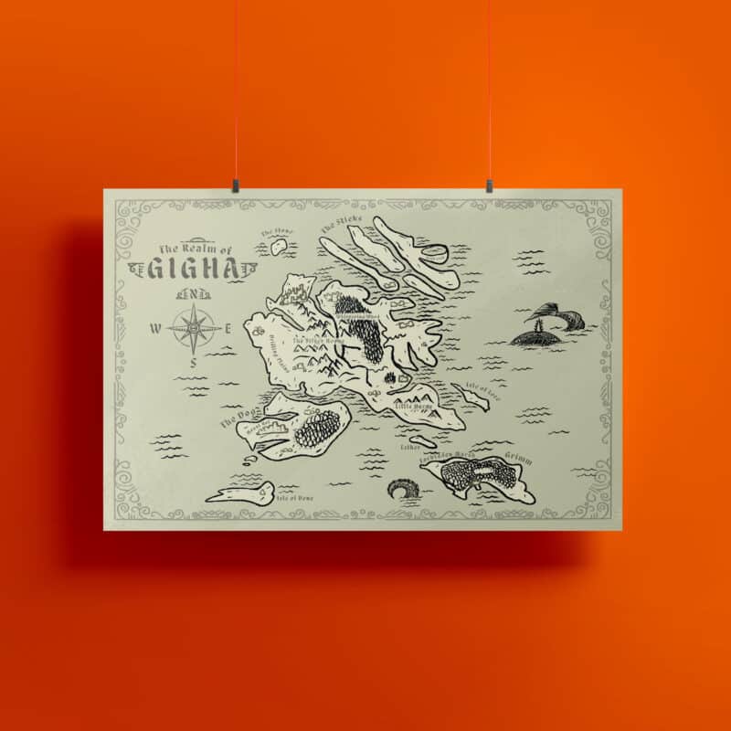 Map of Gigha - land of the Bards